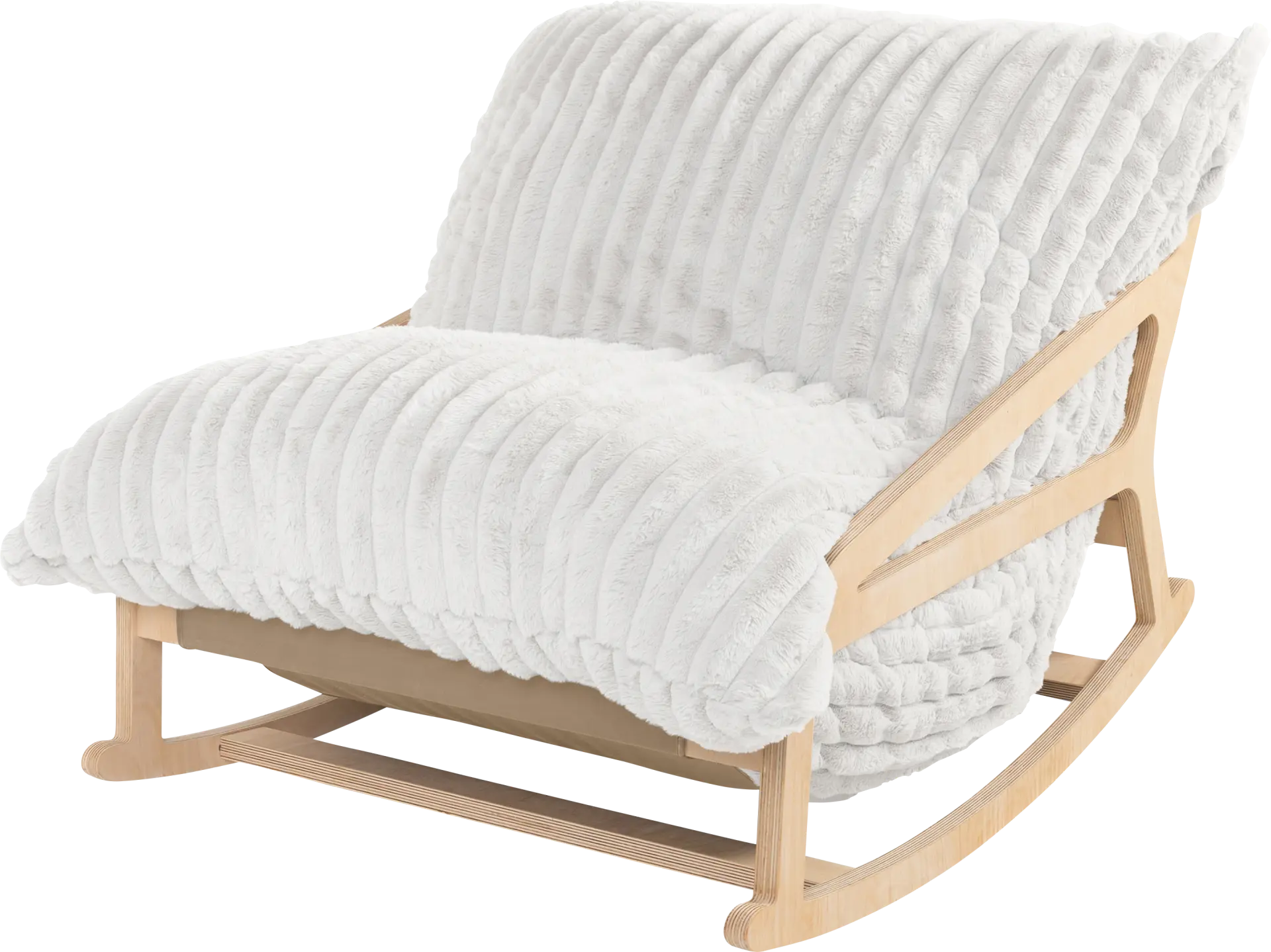 Kimna II Ivory Bean Bag Rocking Chair