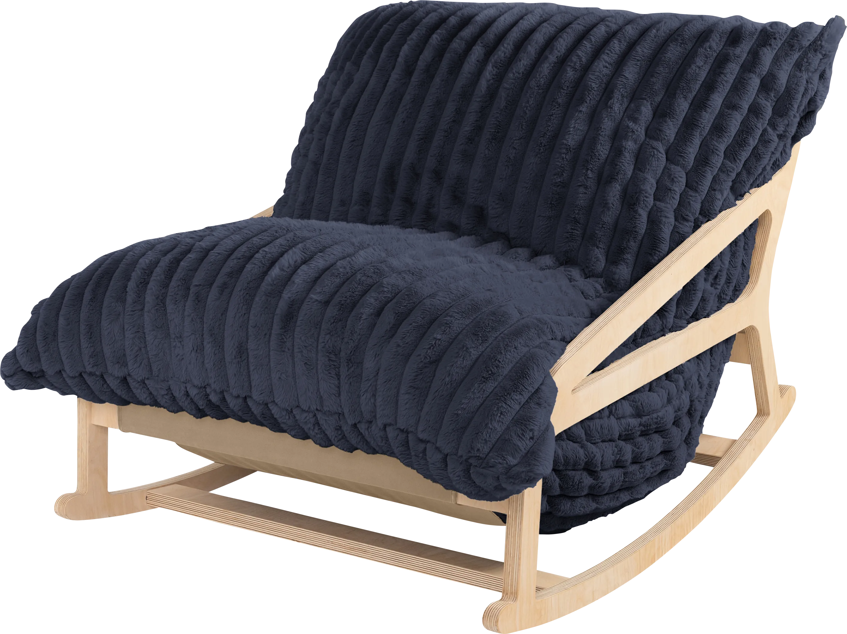 Kimna II Blue Bean Bag Rocking Chair - Thumbnail - Image 1