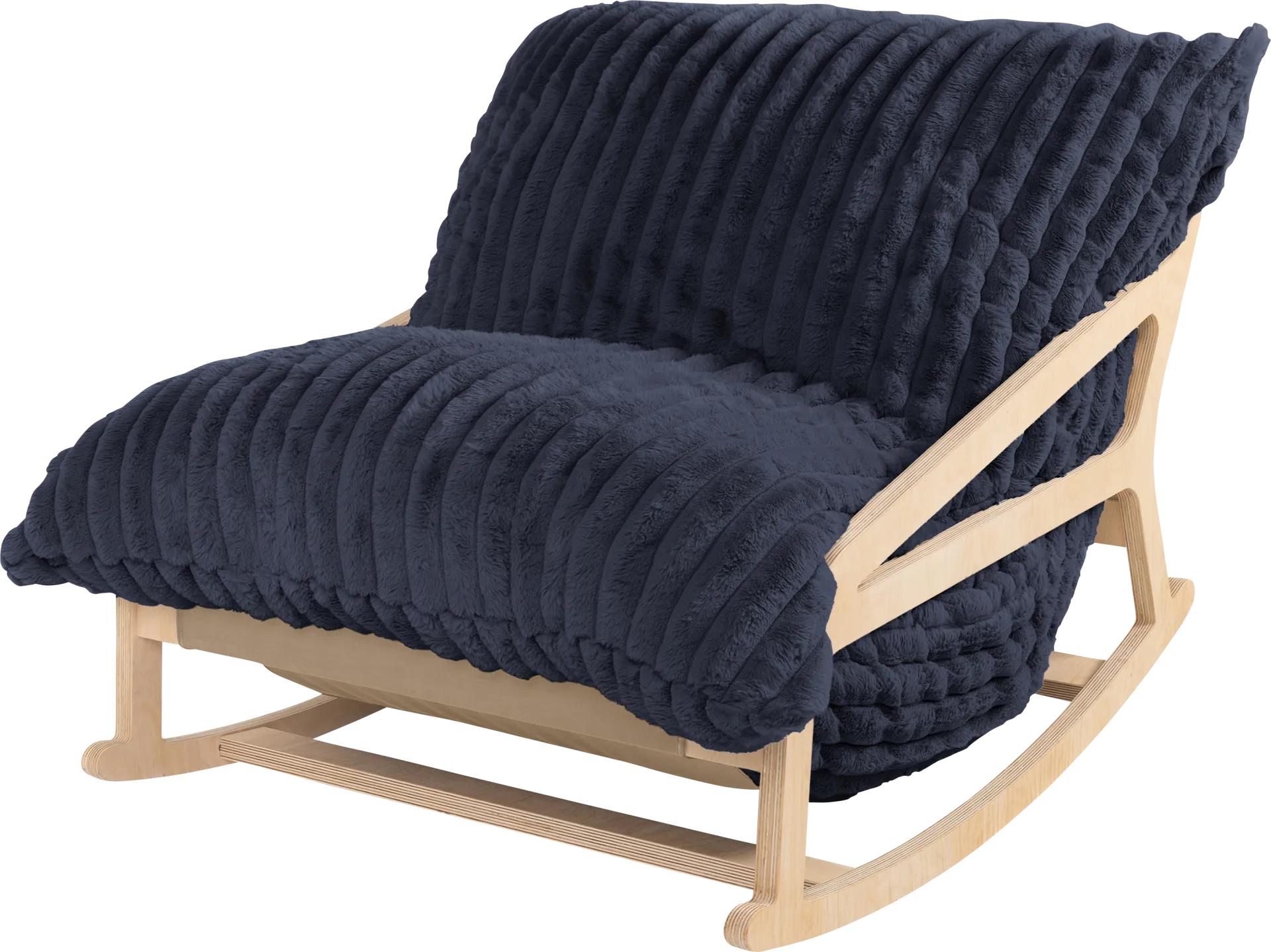 Kimna II Blue Bean Bag Rocking Chair - Image 1
