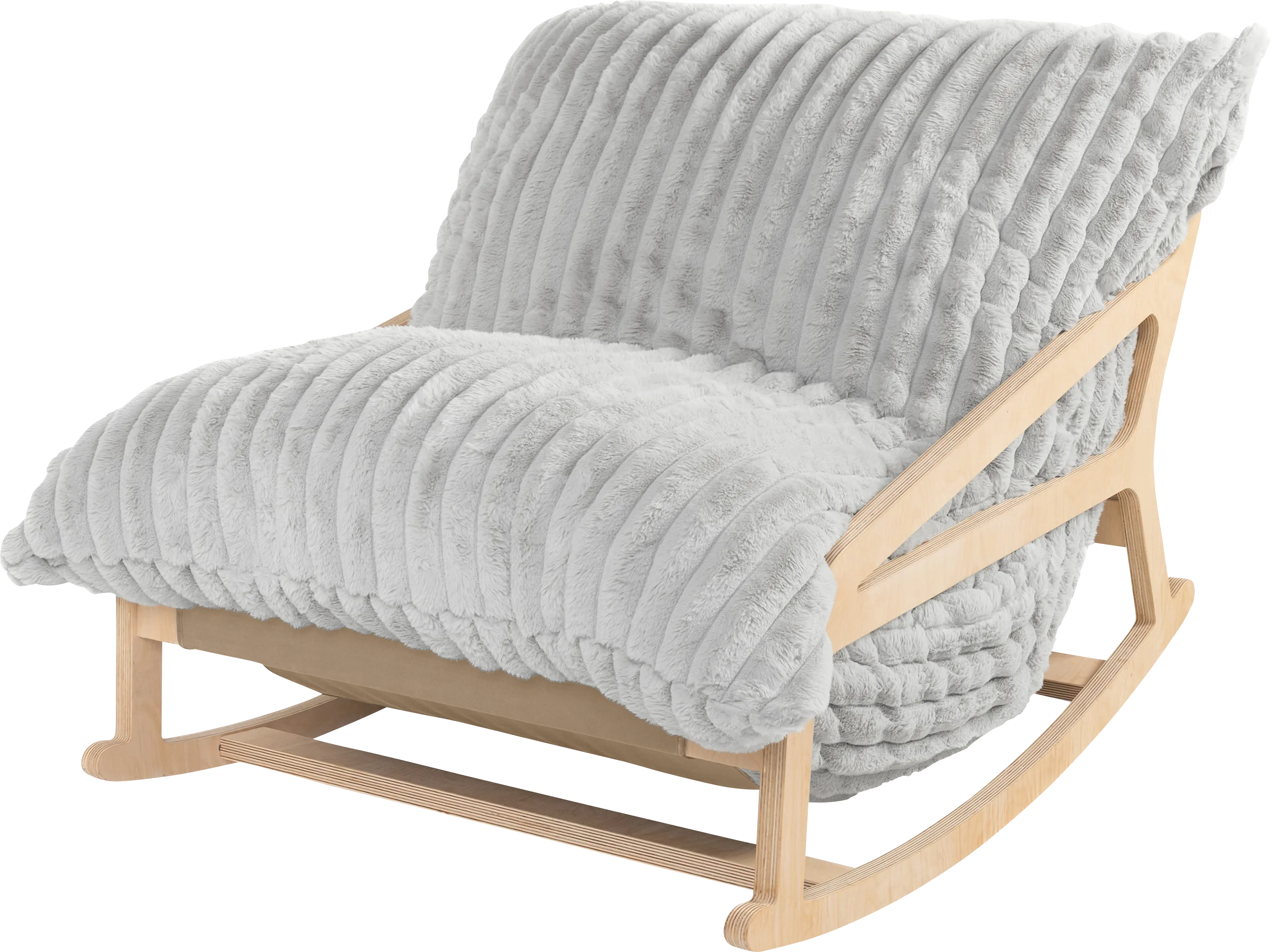 Kimna II Gray Bean Bag Rocking Chair - Thumbnail - Image 1