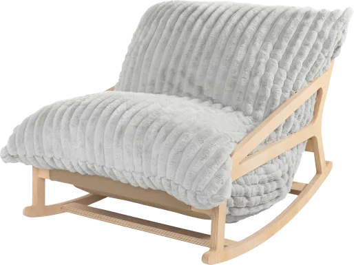 Kimna II Gray Bean Bag Rocking Chair