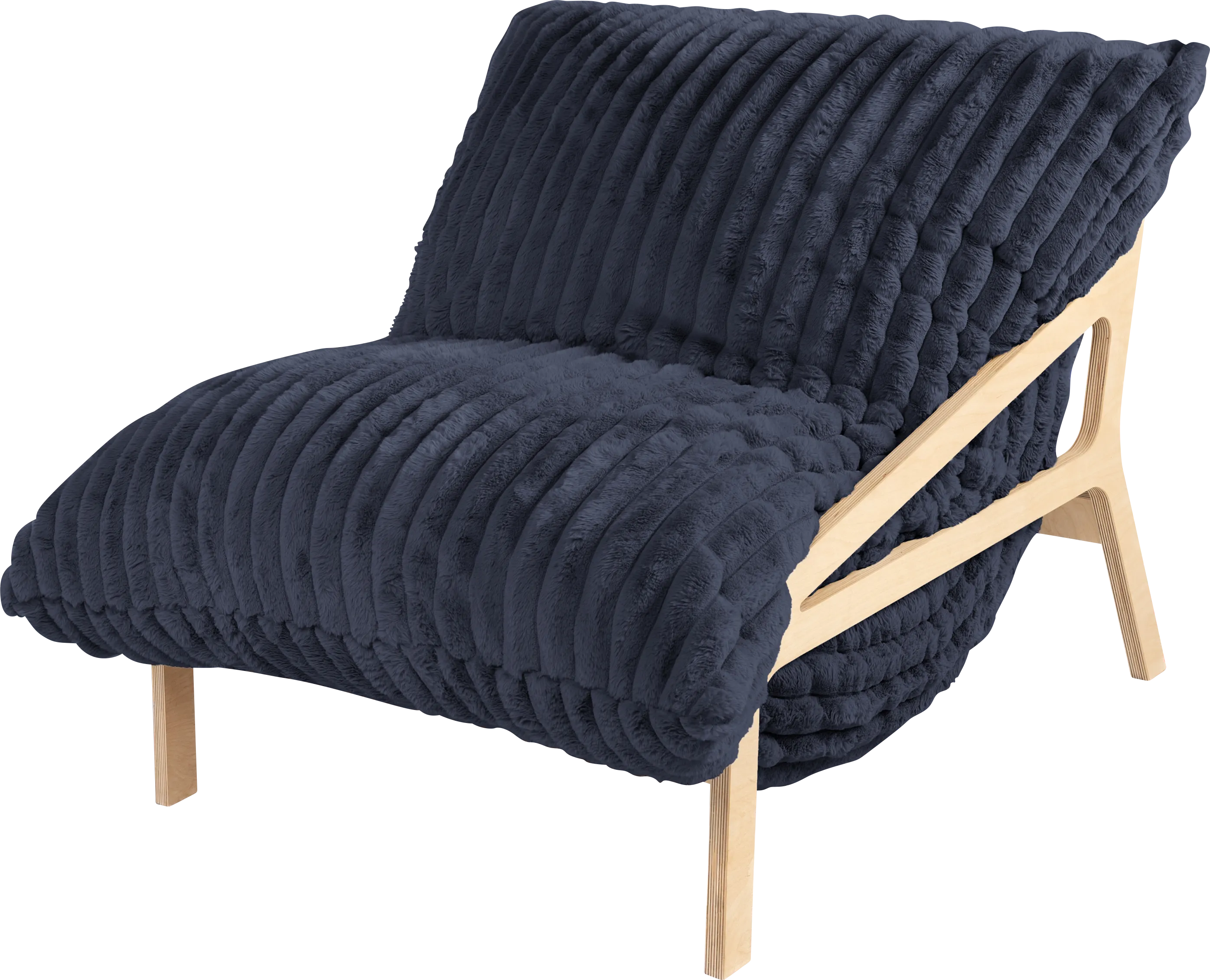 Pheosi I Blue Bean Bag Accent Chair - Thumbnail - Image 1