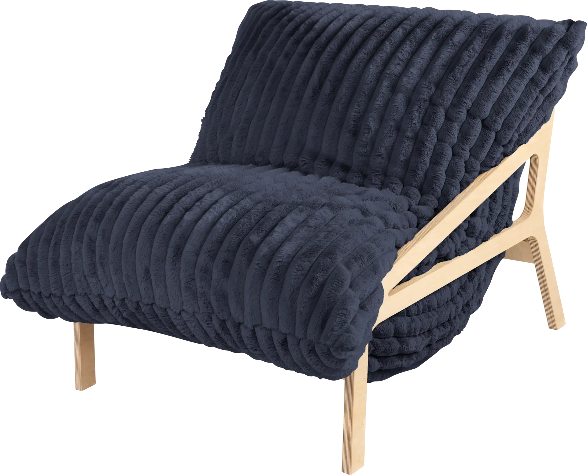 Pheosi I Blue Bean Bag Accent Chair