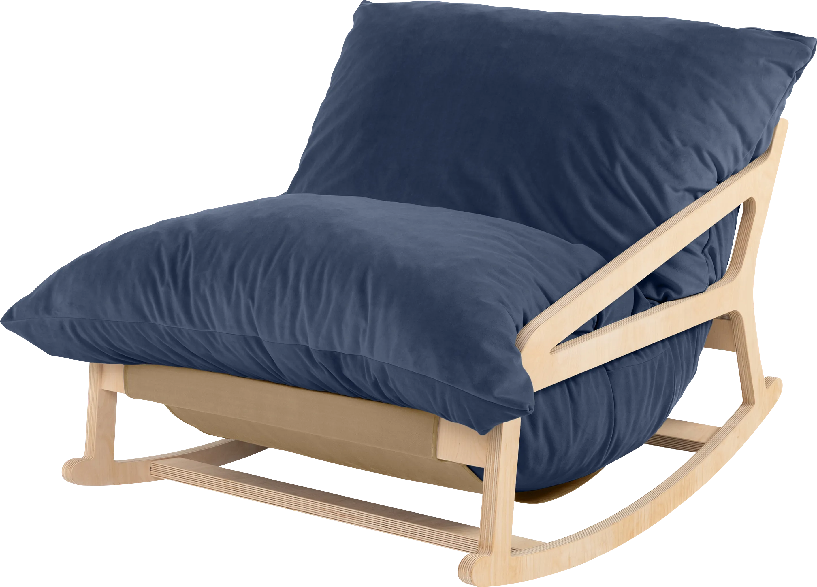 Kimna I Navy Bean Bag Rocking Chair - Thumbnail - Image 1