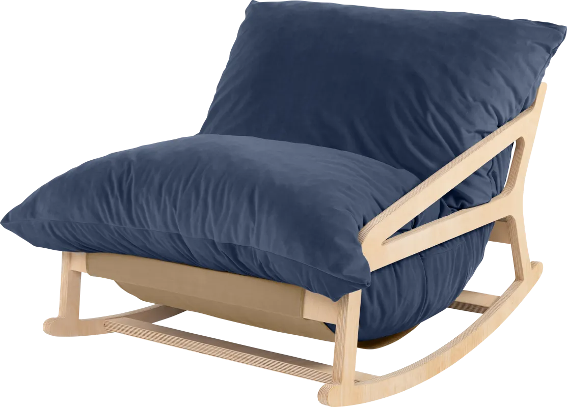 Kimna I Navy Bean Bag Rocking Chair