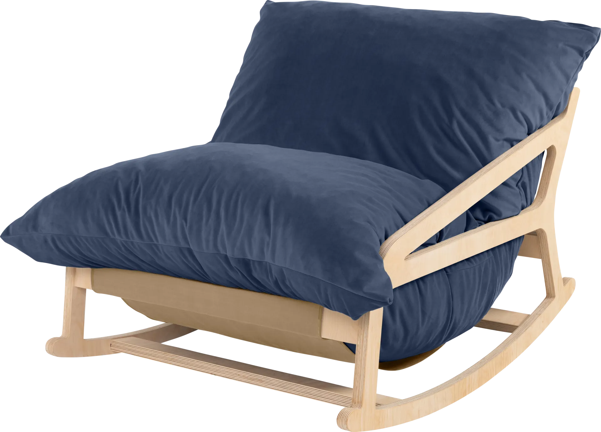 Kimna I Navy Bean Bag Rocking Chair - Image 1