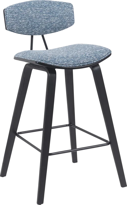 Angelstones II Blue Counter Height Stool