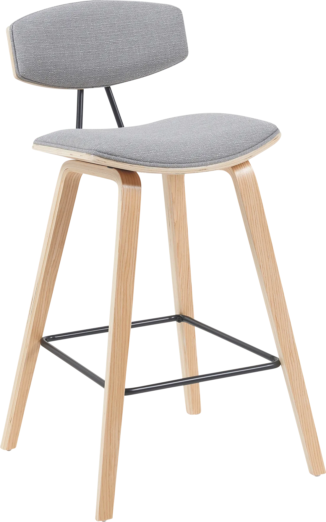 Angelstones III Gray Counter Height Stool - Thumbnail - Image 1