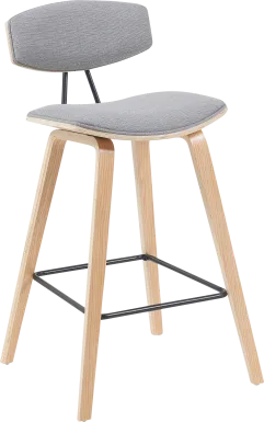 Angelstones III Gray Counter Height Stool