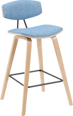 Angelstones III Blue Counter Height Stool