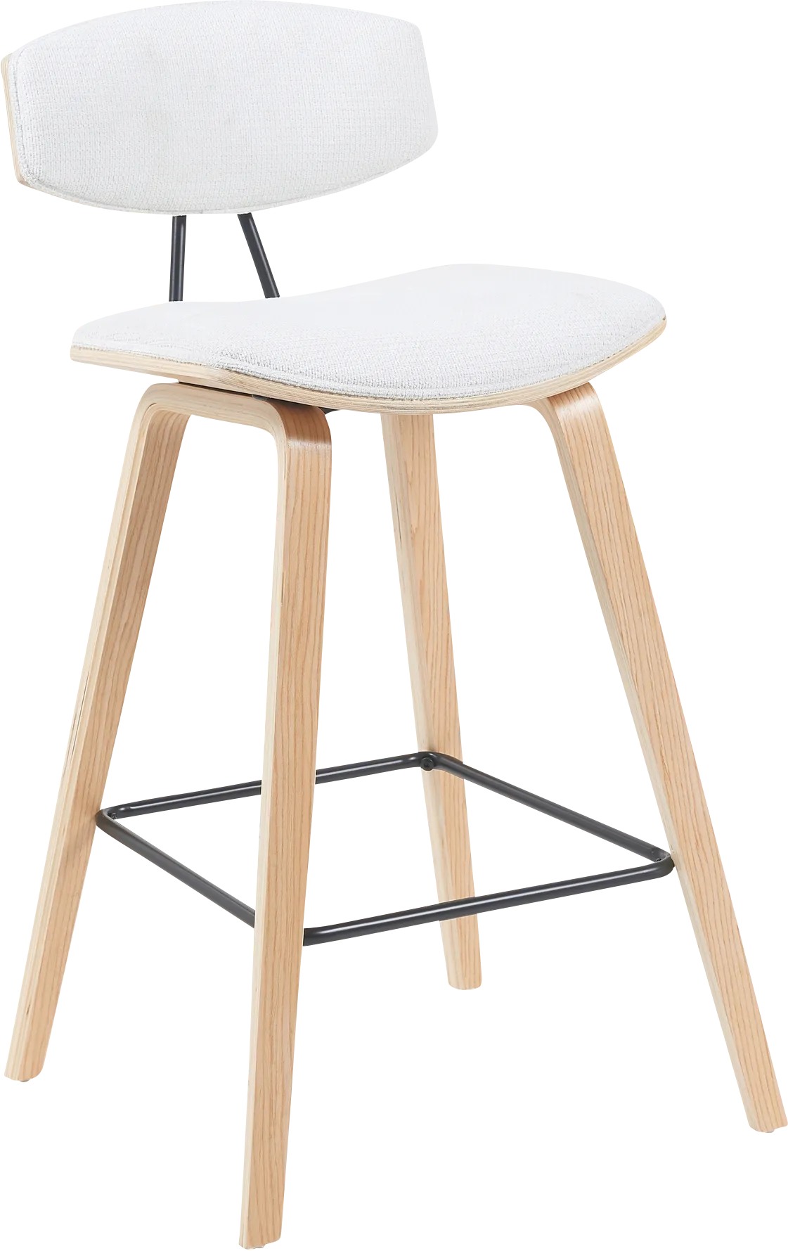 Angelstones III White Counter Height Stool - Thumbnail - Image 1