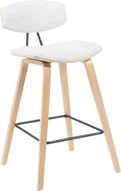 Angelstones III White Counter Height Stool