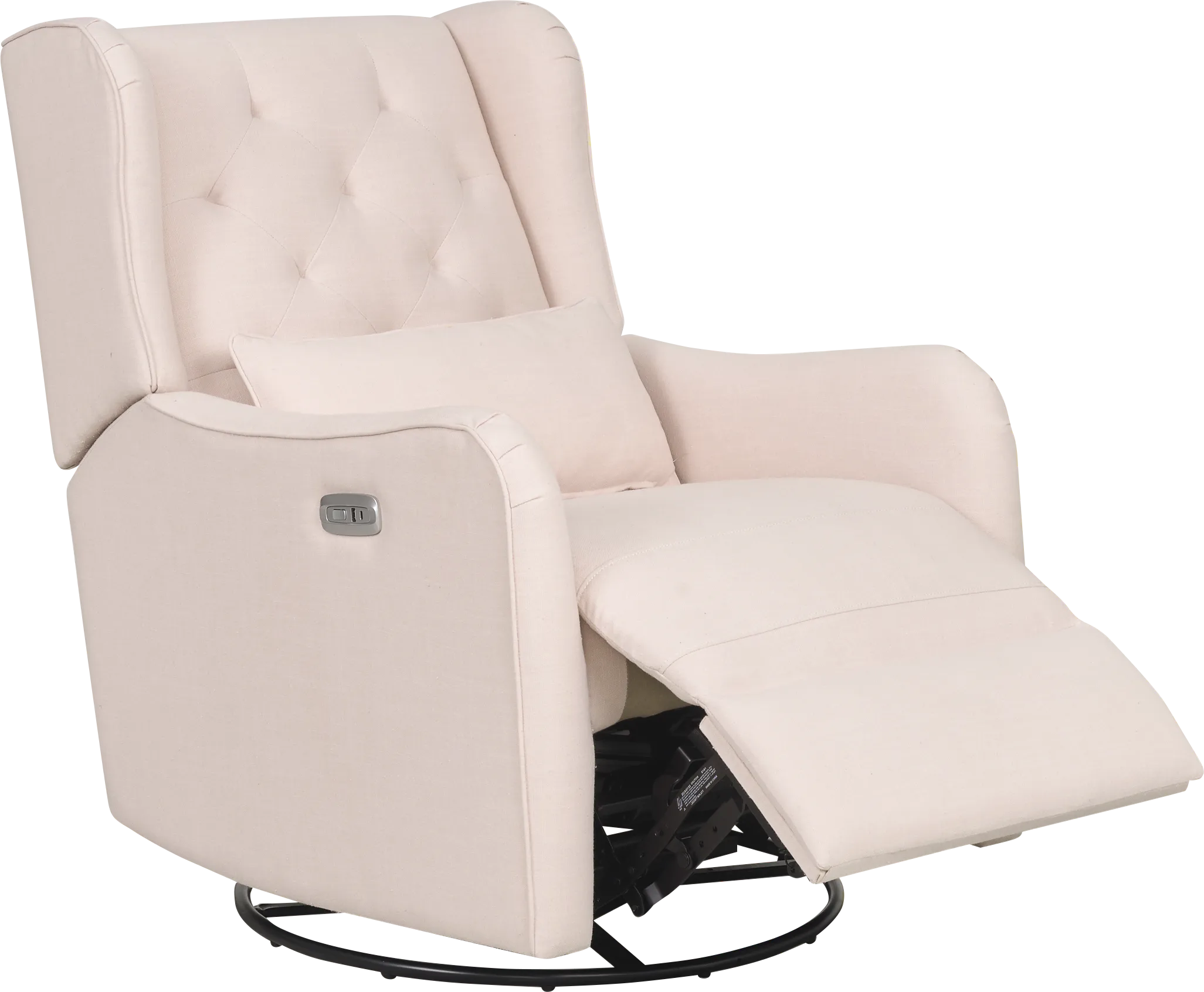Ellie May Pink Power Glider Recliner with Swivel - Thumbnail - Image 1