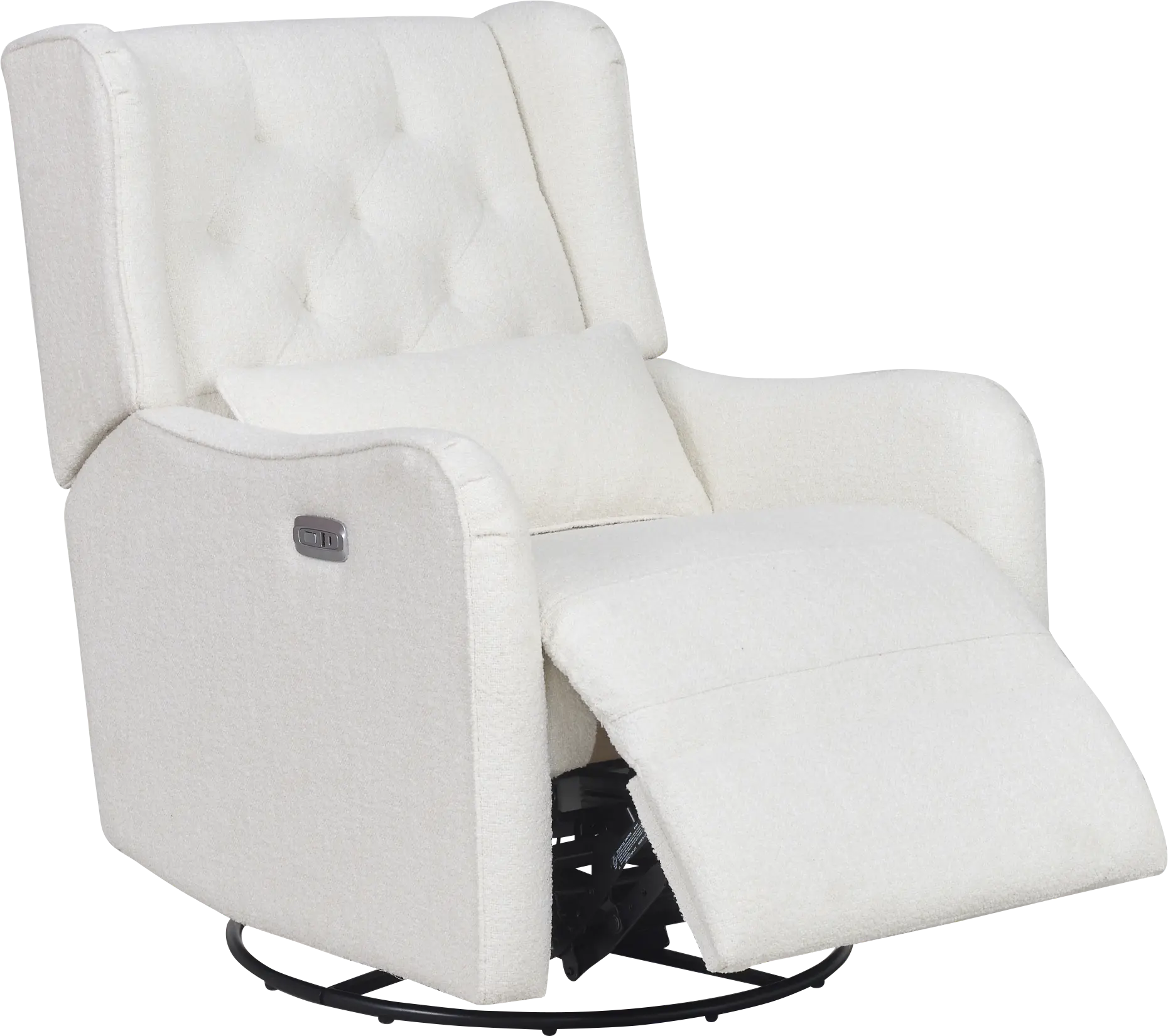 Ellie May Ivory Power Glider Recliner with Swivel