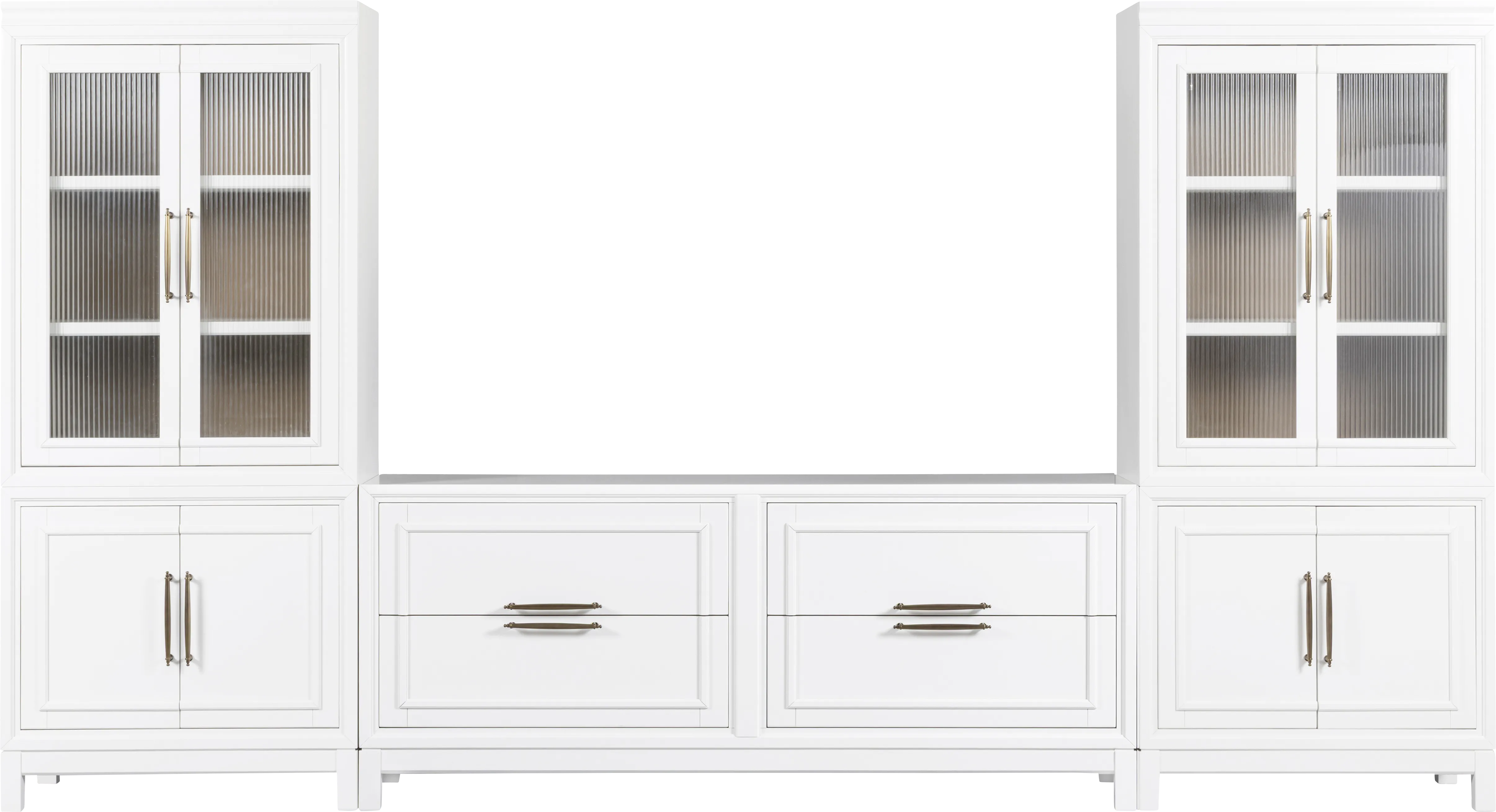 Albion White 3 Pc Wall Unit with 72 in. Console - Thumbnail - Image 1