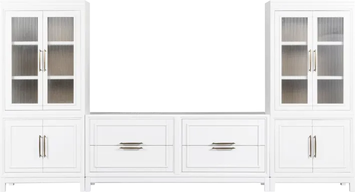 Albion White 3 Pc Wall Unit with 72 in. Console