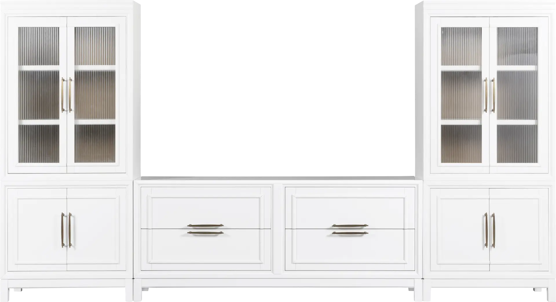 Albion White 3 Pc Wall Unit with 72 in. Console