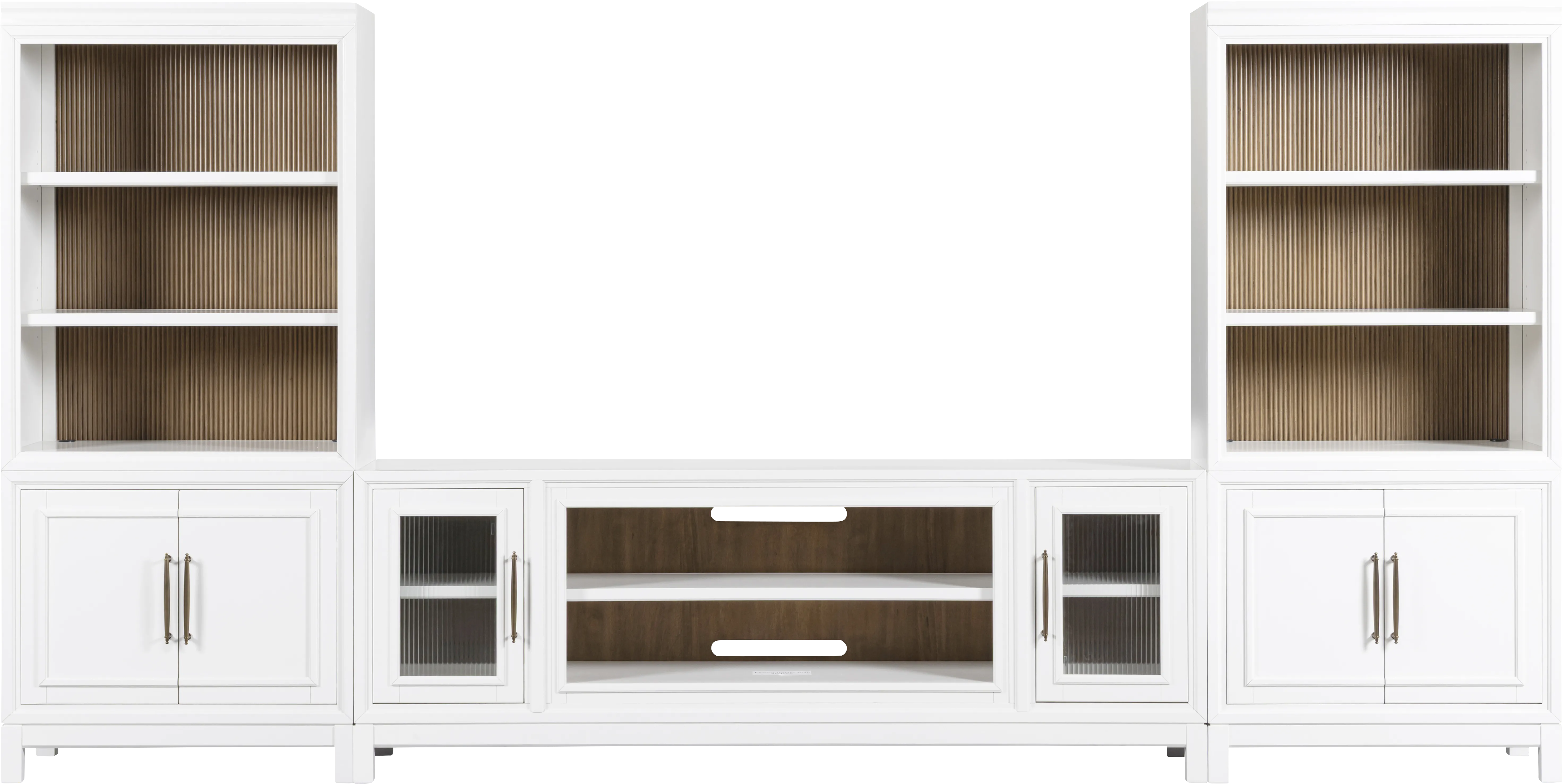 Albion White 3 Pc Wall Unit with 84 in. Console - Thumbnail - Image 1
