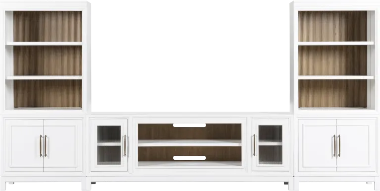 Albion White 3 Pc Wall Unit with 84 in. Console