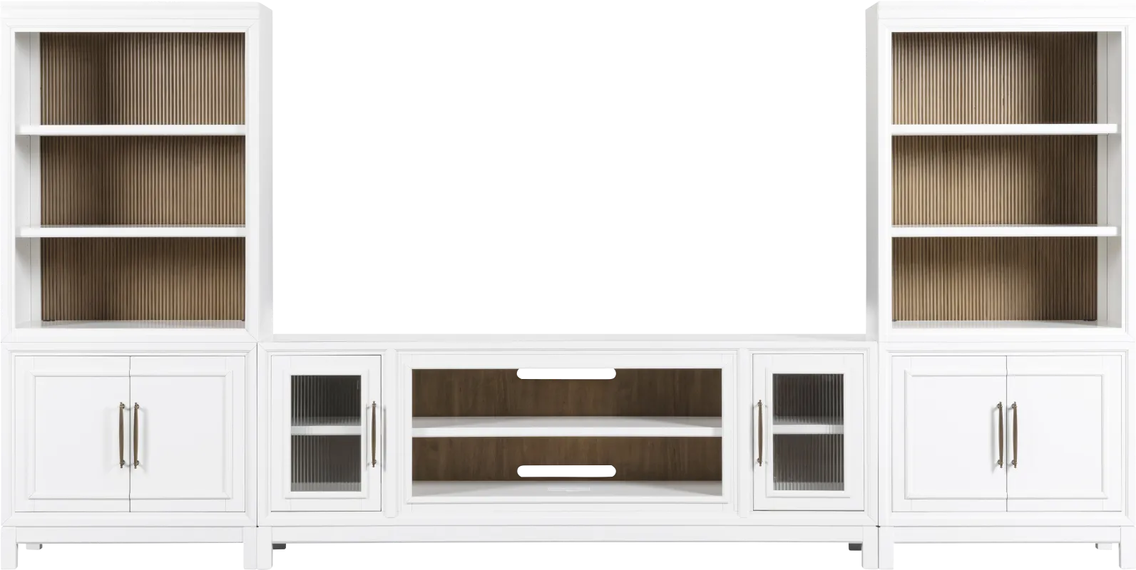 Albion White 3 Pc Wall Unit with 84 in. Console