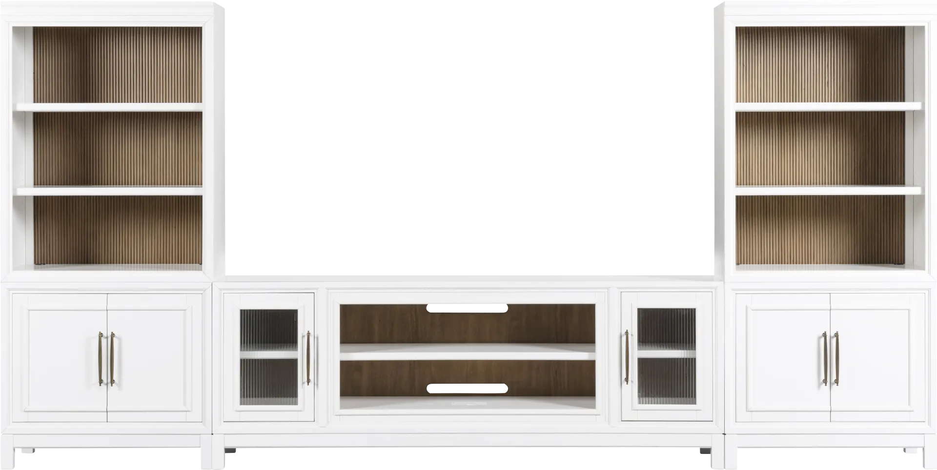 Albion White 3 Pc Wall Unit with 84 in. Console - Image 1