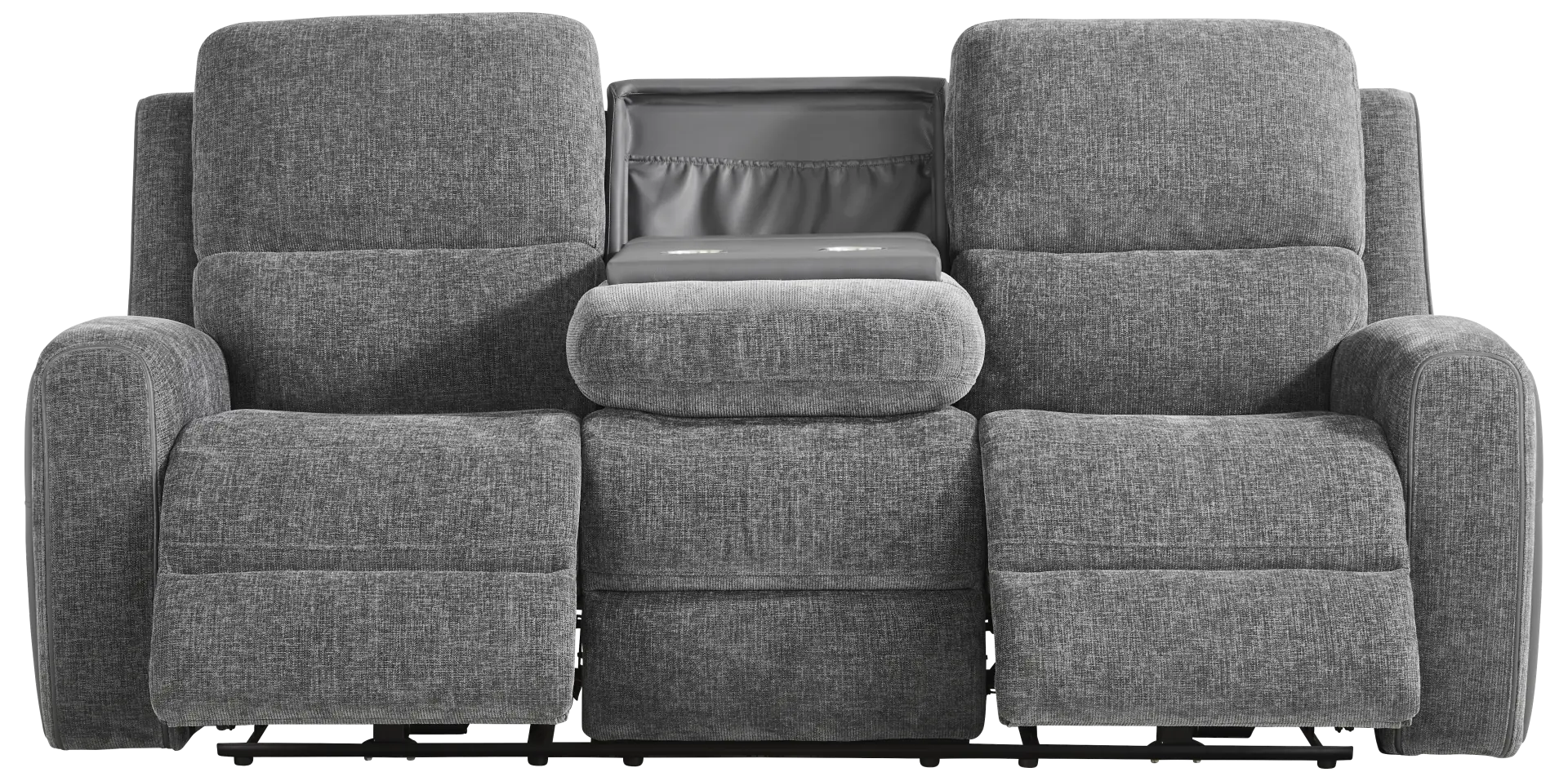 charcoal dual power sofa