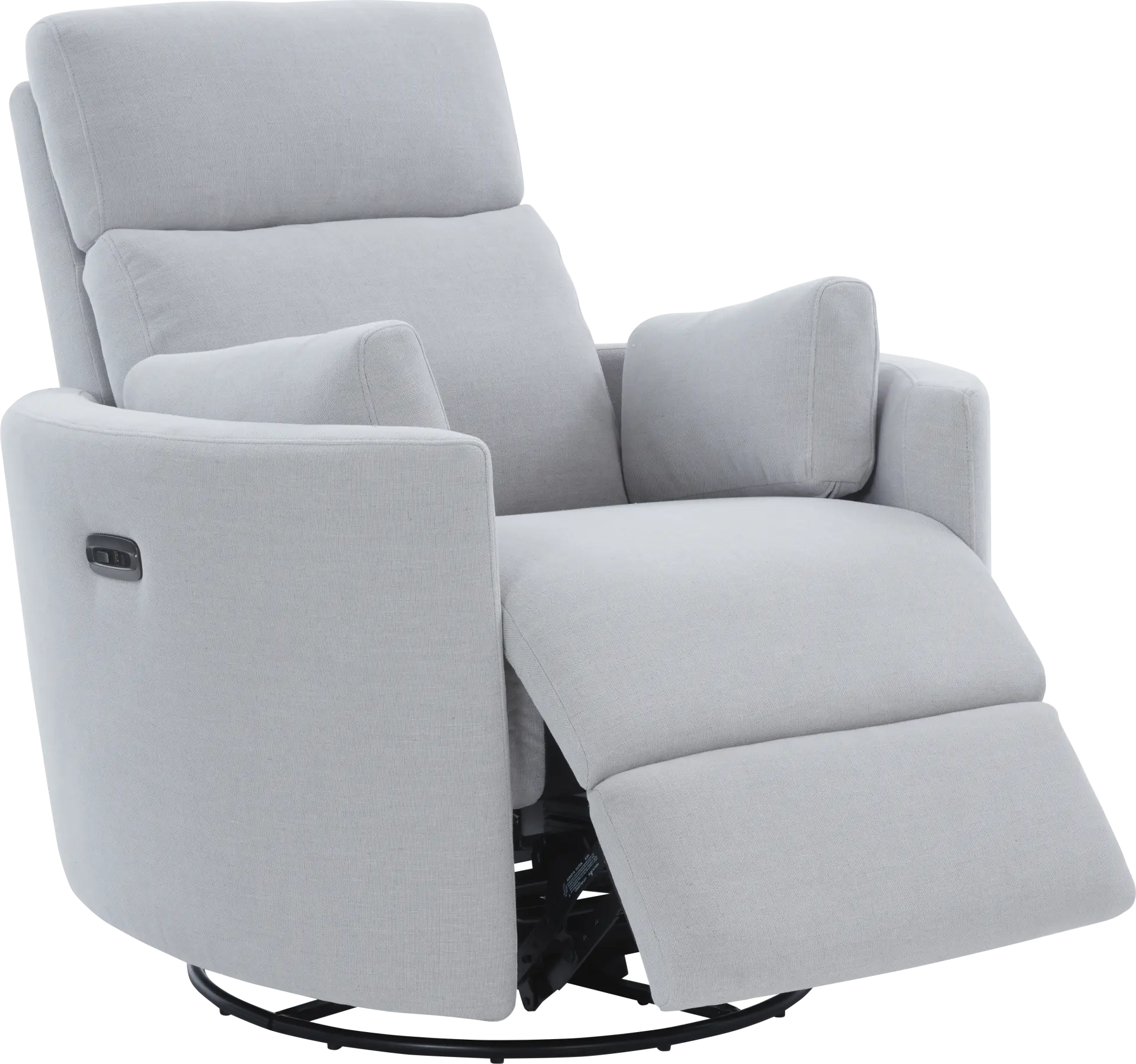 Lennox 2.0 Light Blue Power Glider Recliner with Swivel