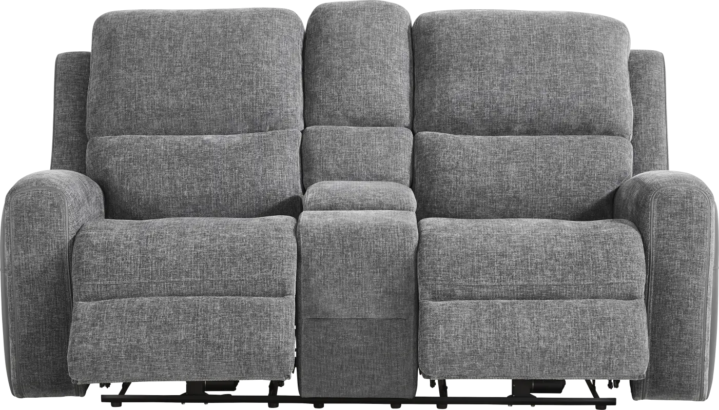 Harrison Charcoal Dual Power Reclining Loveseat