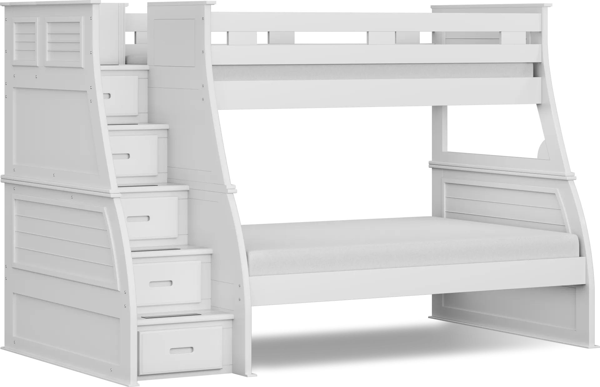 Hilton Head Kids White Twin/Full Step Bunk - Image 2