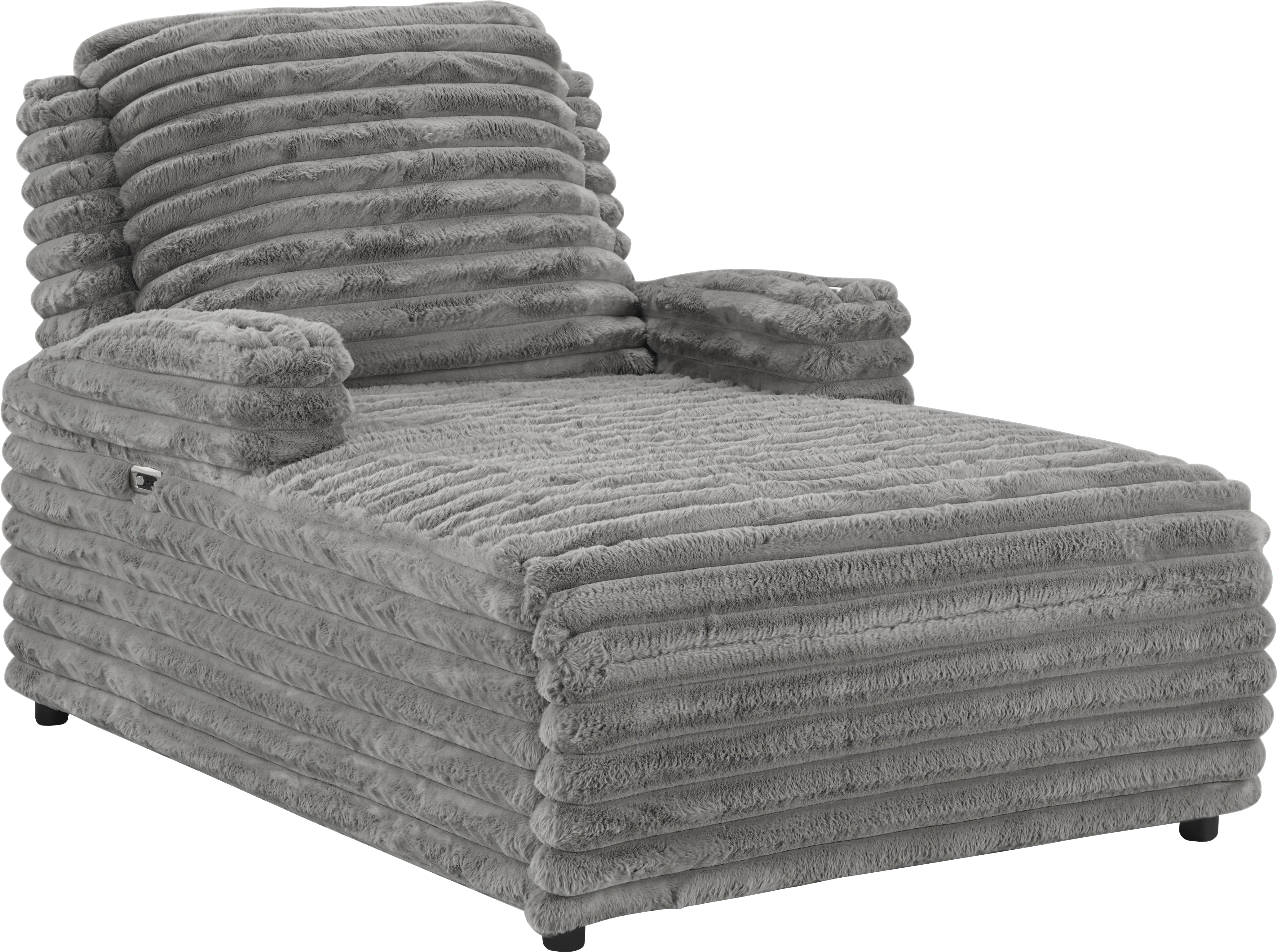 Wintercrest Gray Power Reclining Chaise - Thumbnail - Image 1