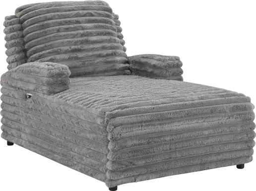 Wintercrest Gray Power Reclining Chaise