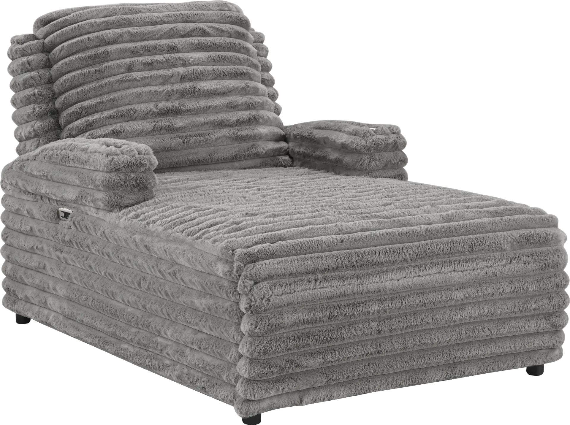 Wintercrest Gray Power Reclining Chaise - Image 1
