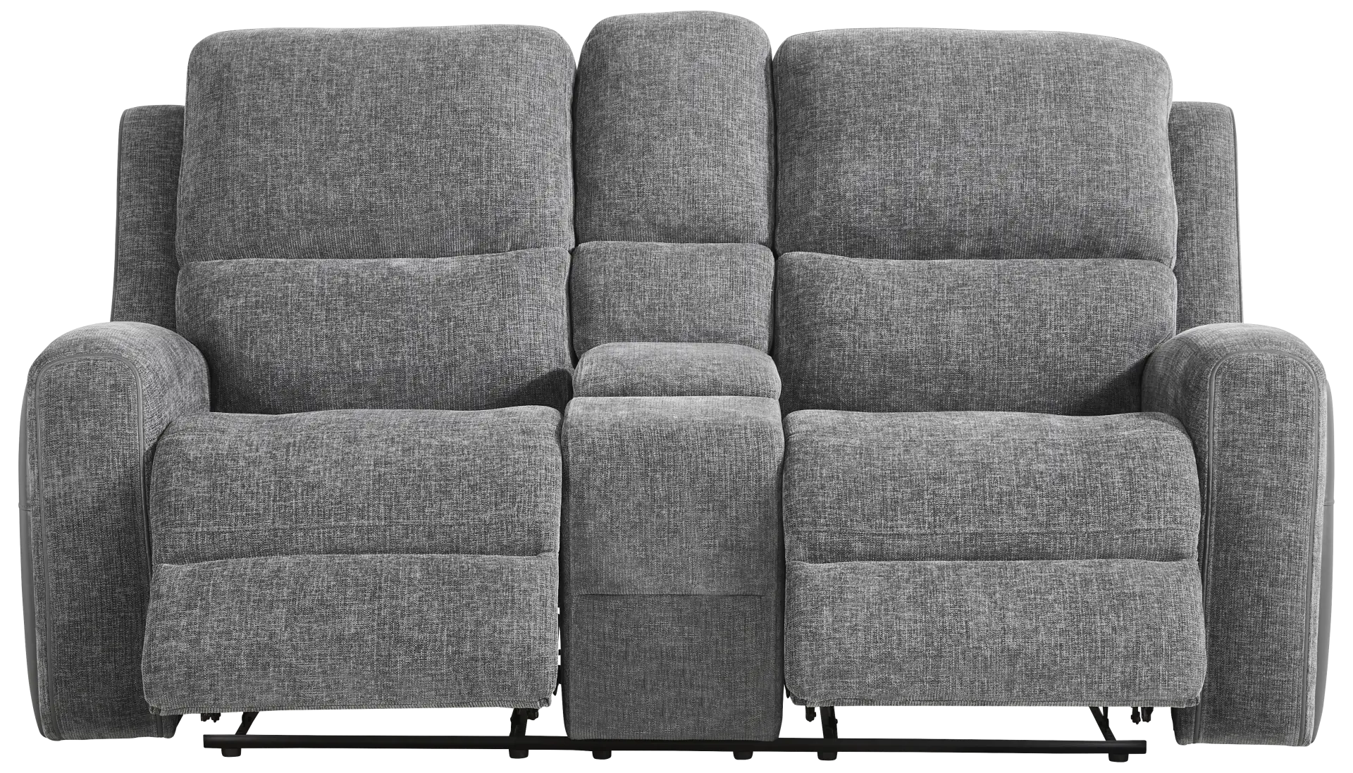 charcoal reclining console loveseat