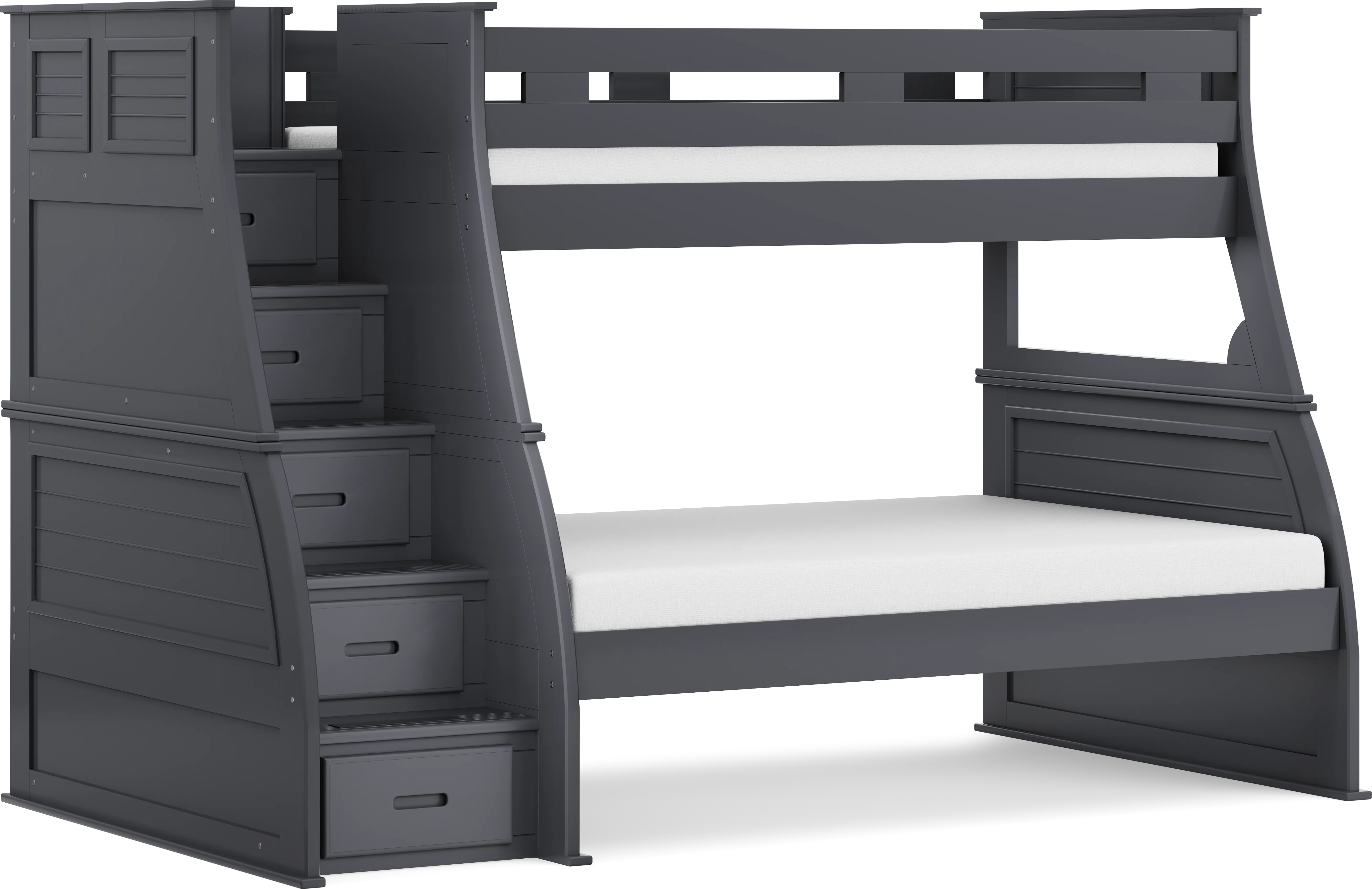 Kids Hilton Head Graphite Twin/Full Step Bunk - Thumbnail - Image 1