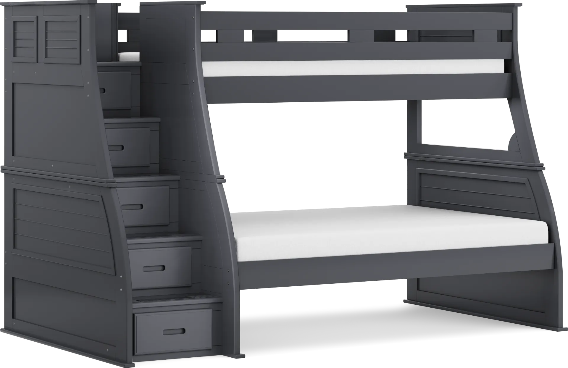 Kids Hilton Head Graphite Twin/Full Step Bunk - Image 1