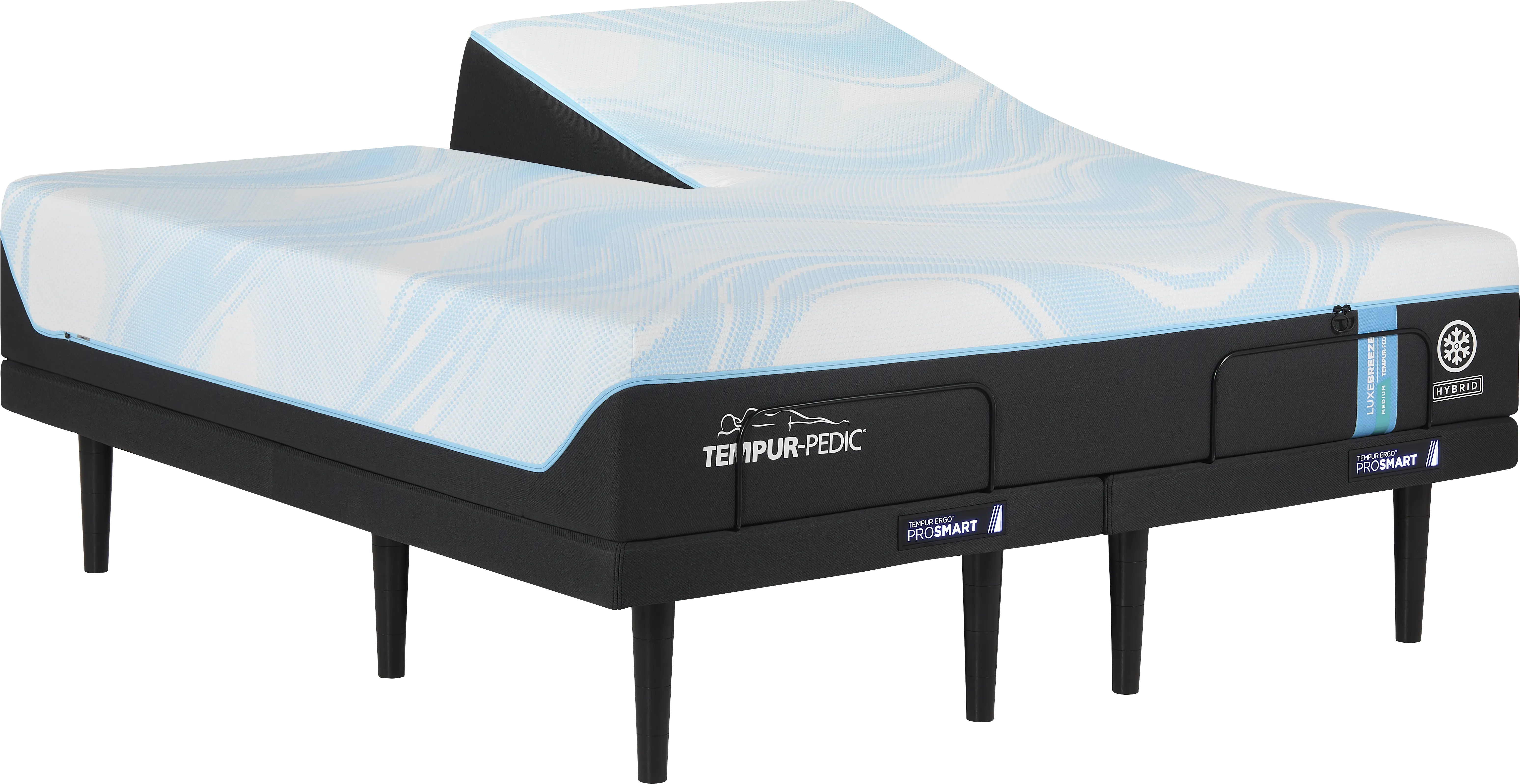 Tempur-Pedic LuxeBreeze Medium Hybrid Split Head King Mattress - Thumbnail - Image 1