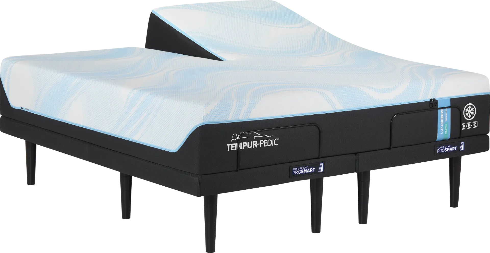 Tempur-Pedic LuxeBreeze 2.0 Medium Hybrid Split Head King Mattress