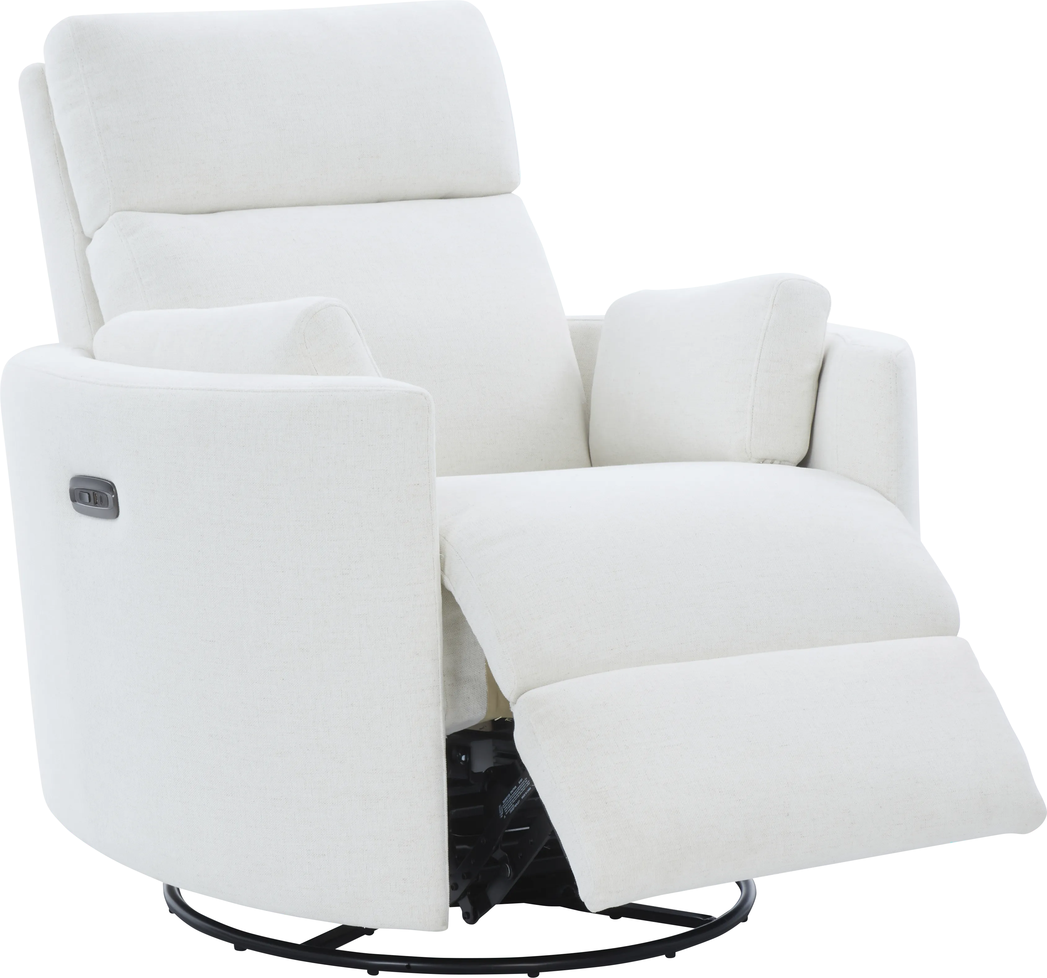 Lennox 2.0 Ivory Power Glider Recliner with Swivel - Thumbnail - Image 1