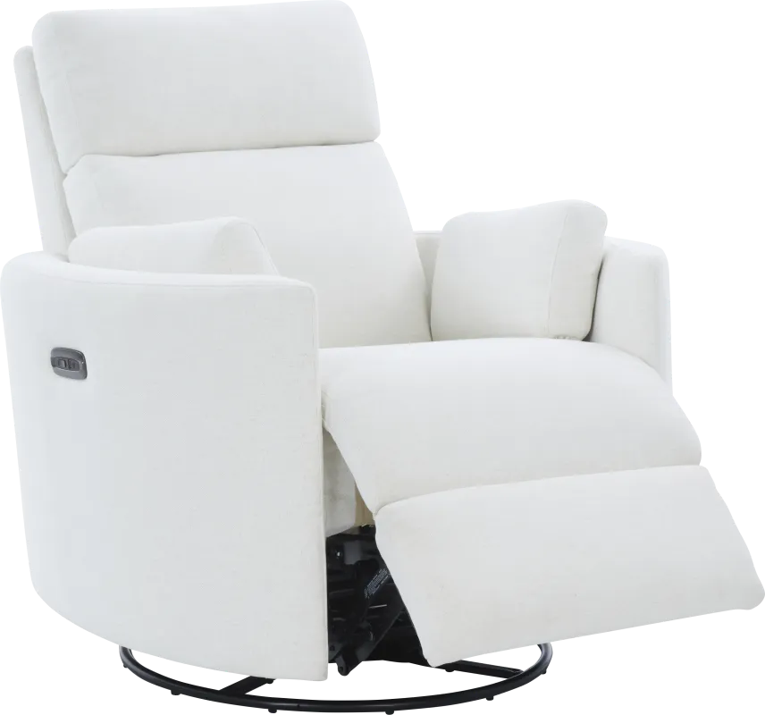 Lennox 2.0 Ivory Power Glider Recliner with Swivel