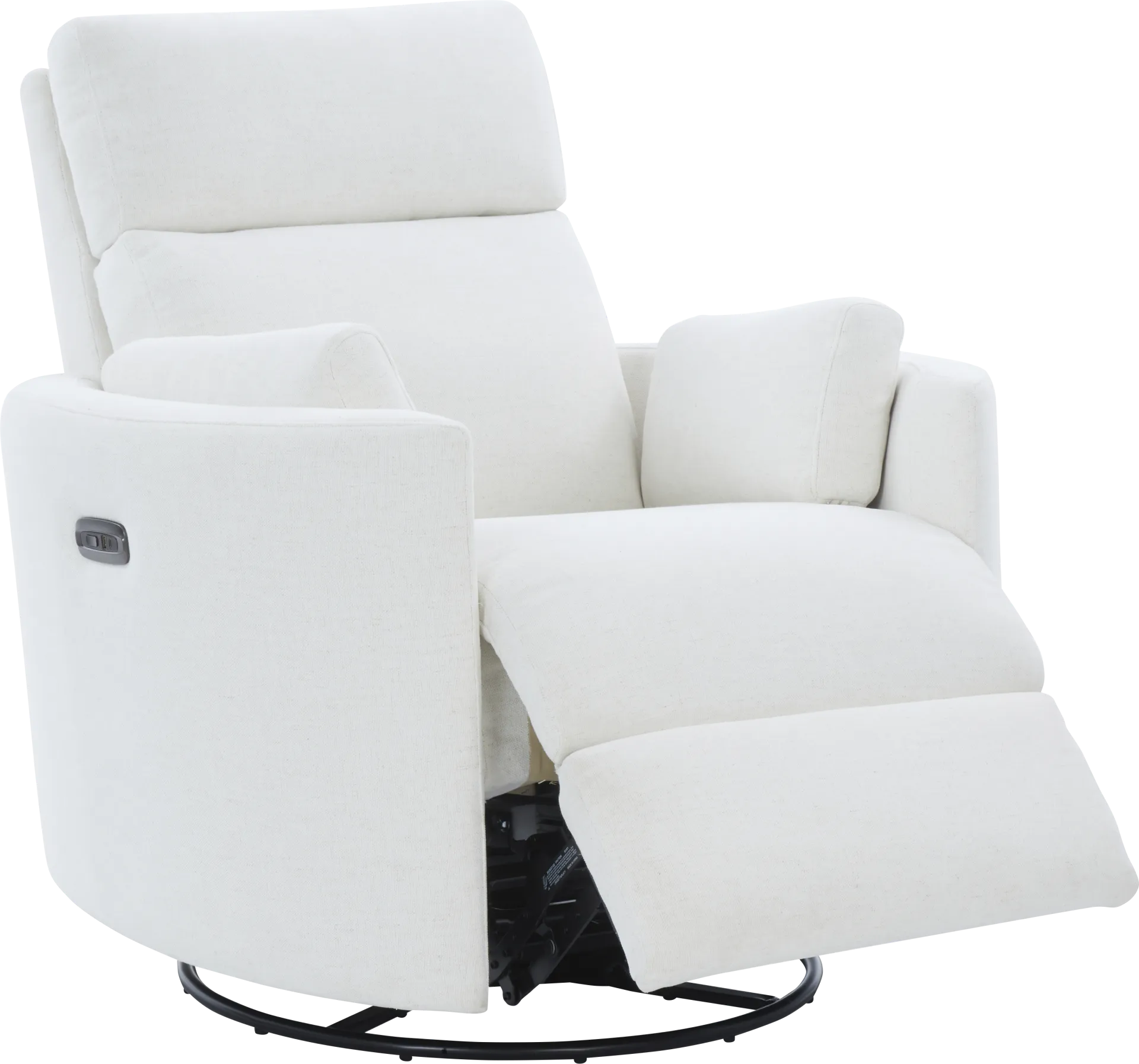 Lennox 2.0 Ivory Power Glider Recliner with Swivel - Image 1