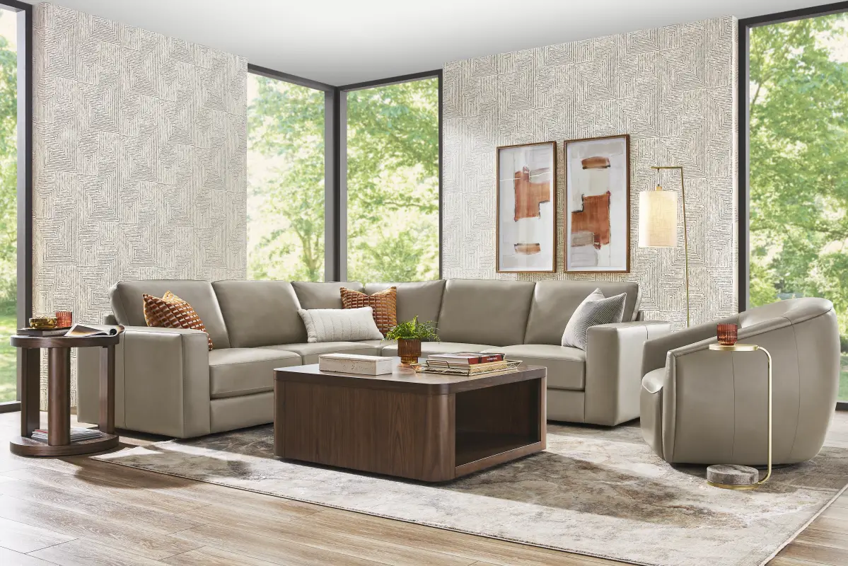 Cobblestone Leather 5 Pc Venice Modular