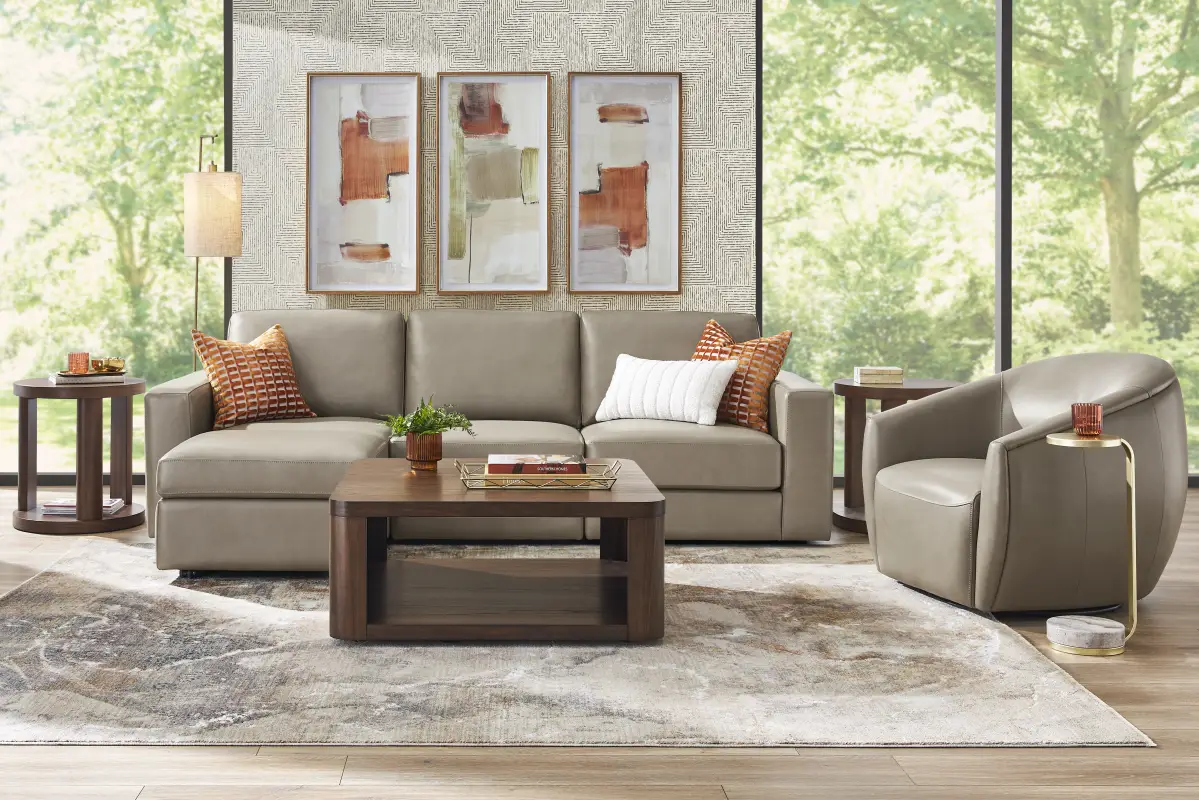 Cobblestone Leather 4 Pc Venice Modular