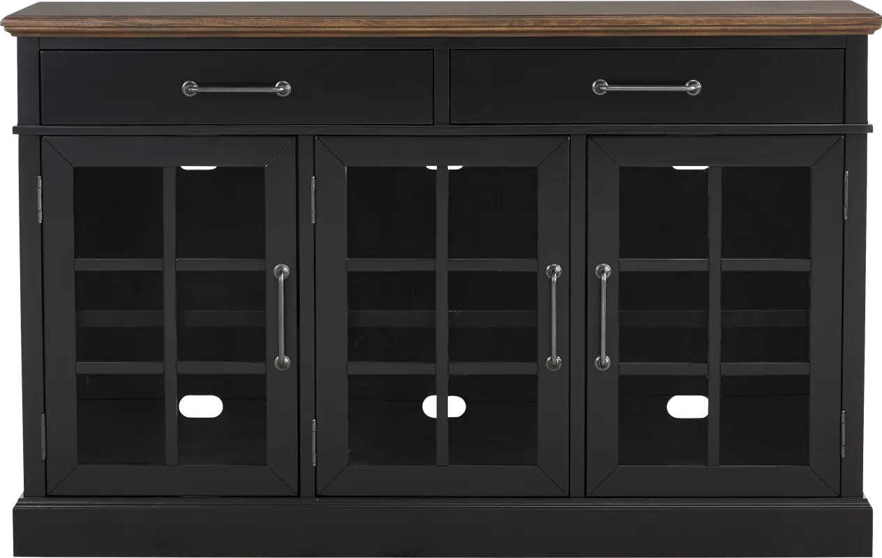 Ashlyn Lake Black Credenza