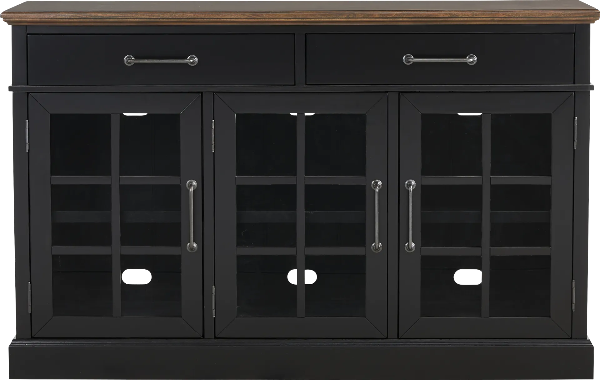 Ashlyn Lake Black Credenza - Image 1