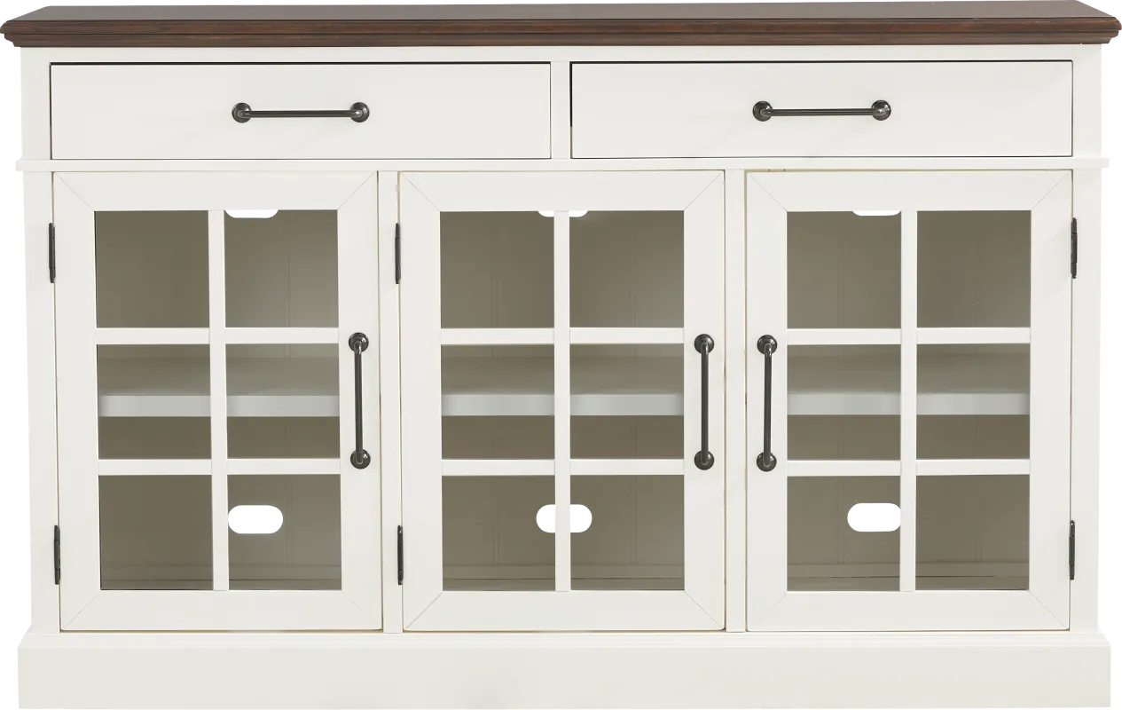Ashlyn Lake White Credenza