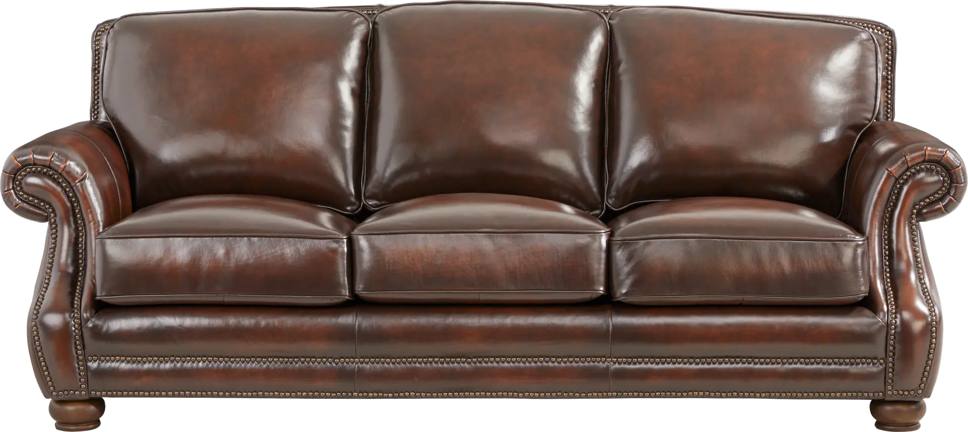 Trevaro Brown Leather Sofa