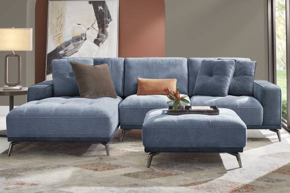 Valencia Blue 2 Pc Sectional