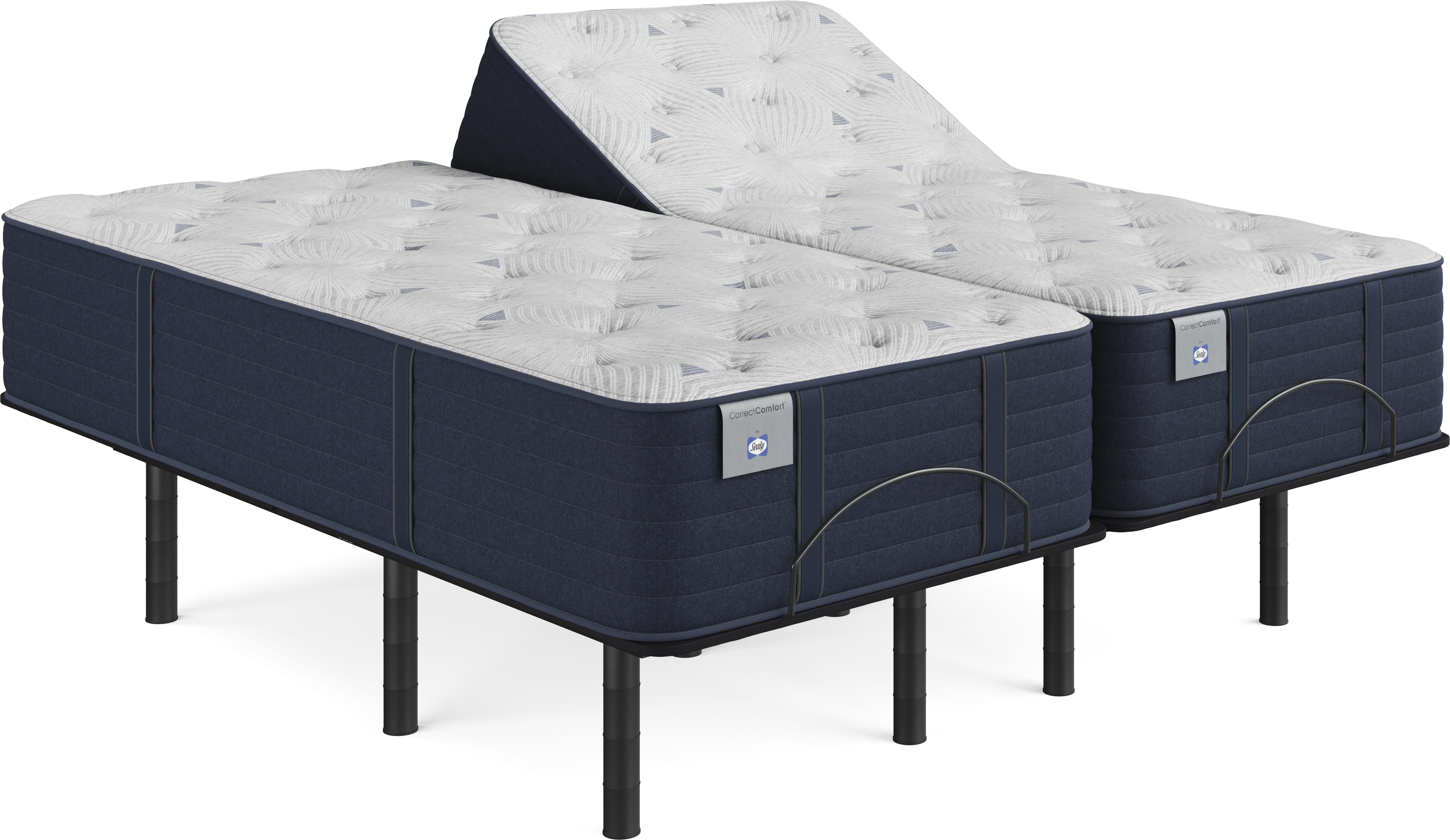 Sealy Correct Comfort Kerry Park Split King Mattress with Head Up Only Base - Thumbnail - Image 1