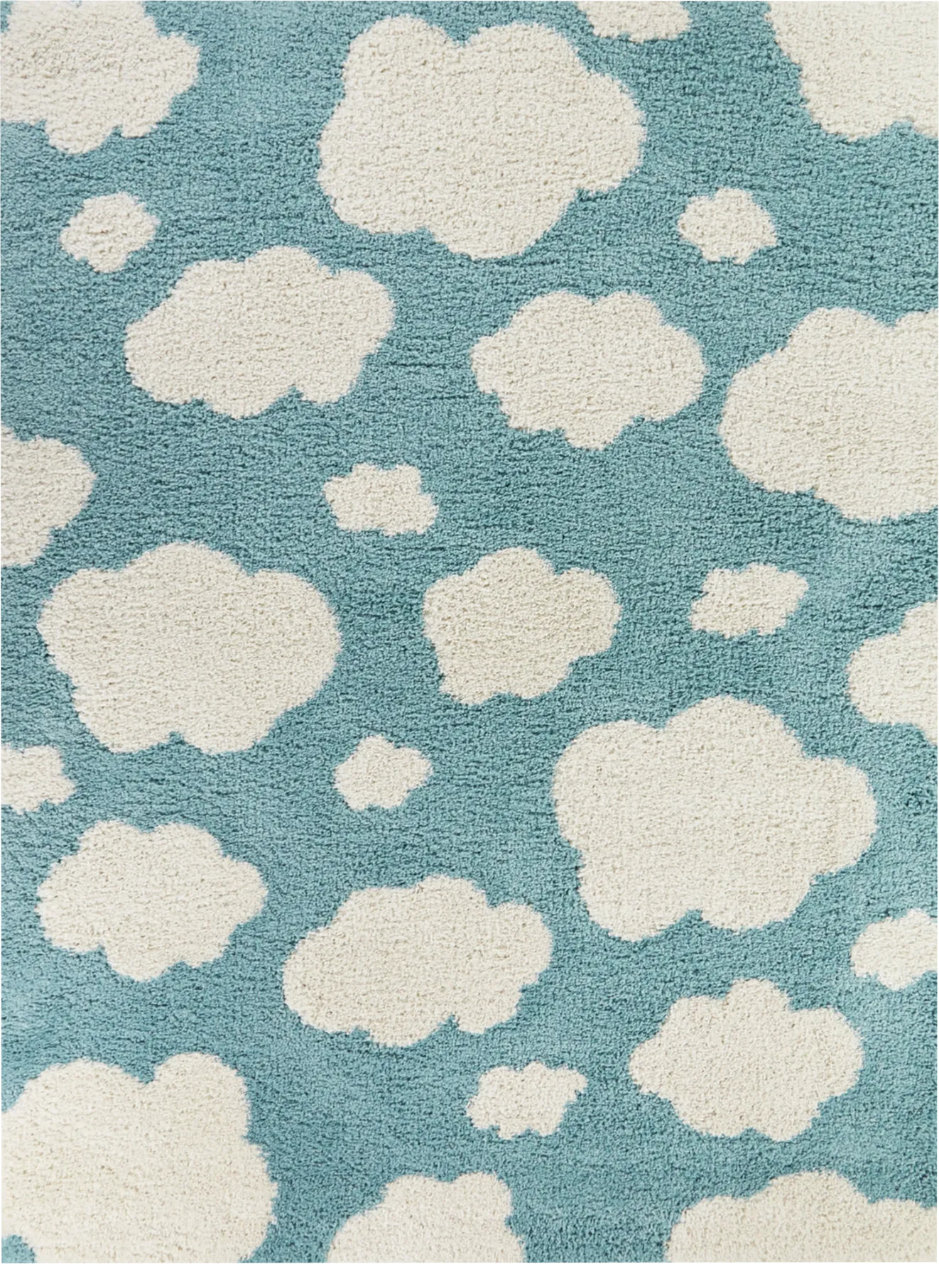 Kids Fluffy Skies Blue 5'3 x 7' Rug - Image 1