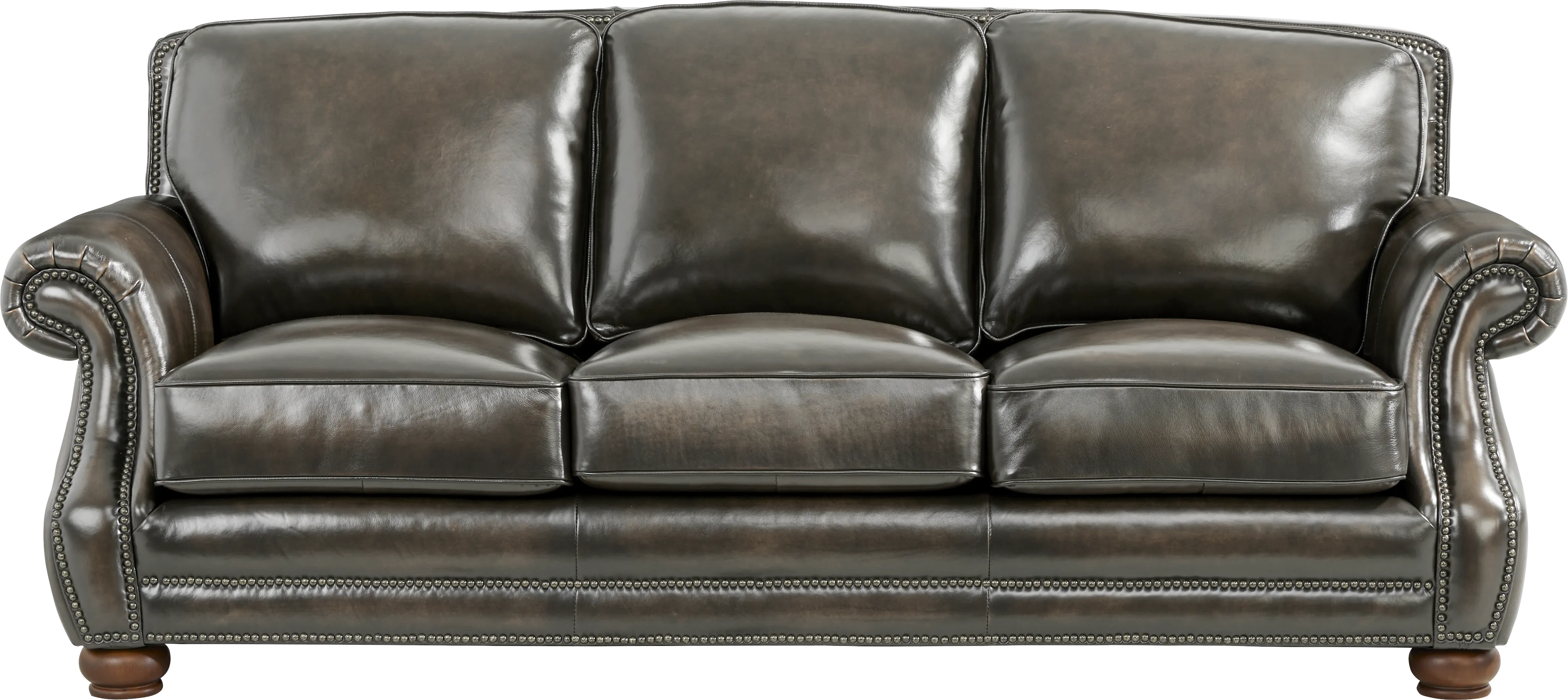 Trevaro Gray Leather 2 Pc Living Room - Thumbnail - Image 2